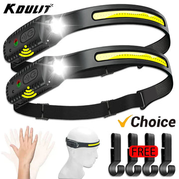 Ultra-Bright USB Rechargeable LED Headlamp β Motion Sensor