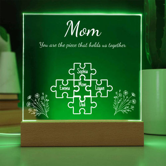 Mom Piece That Holds US Together Personalized Acrylic Plaque