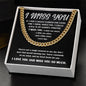 I Miss You - Single Flower - Cuban Link Chain