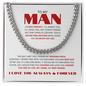 To my Man I My missing piecei Cuban Link Chain Gift