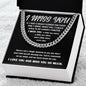 I Miss You - Single Flower - Cuban Link Chain