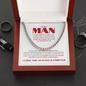 To my Man I My missing piecei Cuban Link Chain Gift