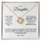 To Daughter Love knot necklace