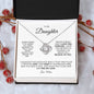 To Daughter Love knot necklace