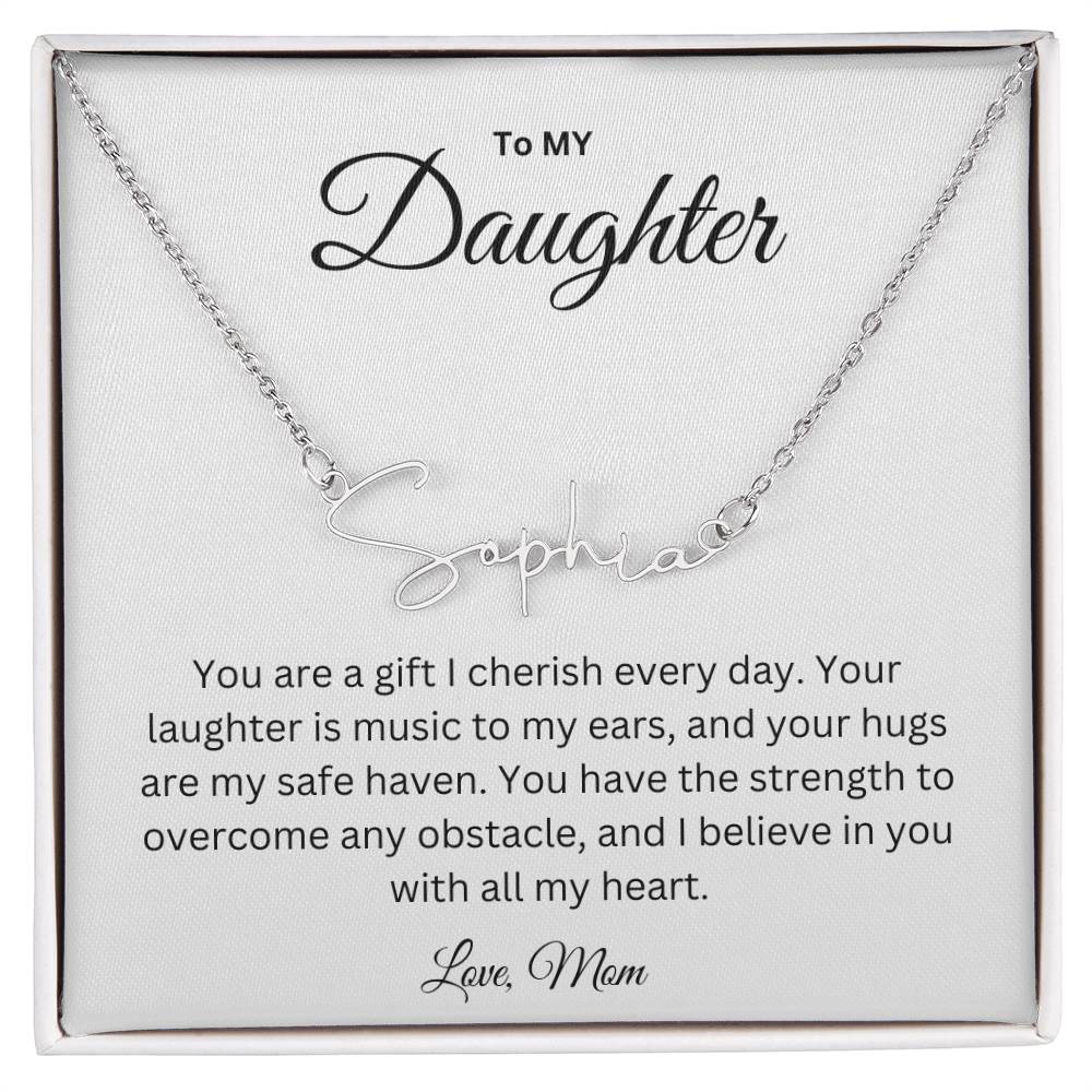 To my Daughter custom name necklace
