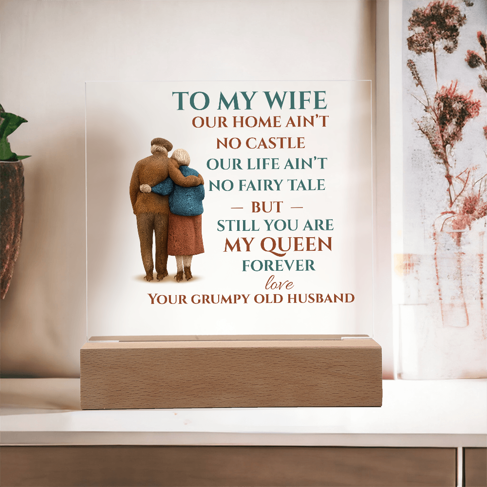 Forever My Queen — A Love That Never Fades Acrylic Plaque