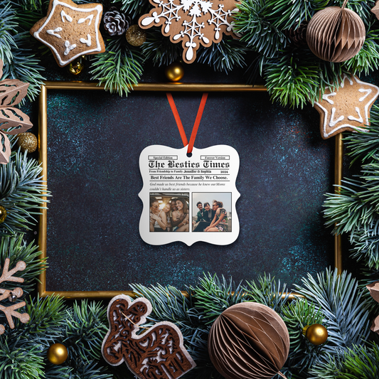 Besties Times | Friendship to Family | Personalized Christmas Ornaments