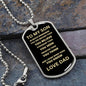 To My Son - Dogtag - Dad