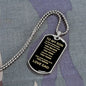 To My Son - Dogtag - Dad
