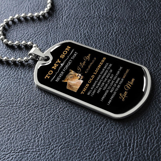 To My Son - Dogtag - Mom