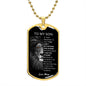 To My Son - Dog Tag - Mom