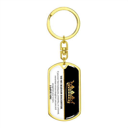 BADASS DAUGHTER KEEPSAKE KEYCHAIN
