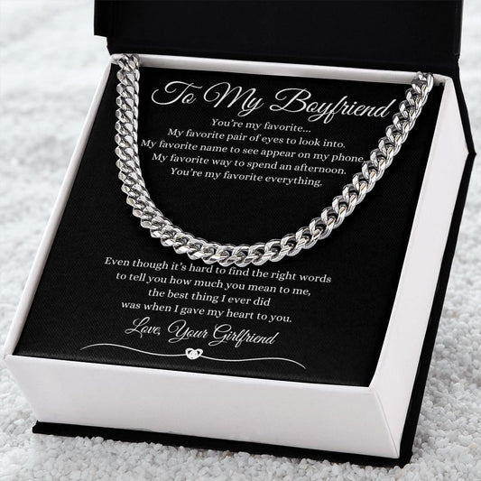 To My BOYFRIEND - Cuban Link Chain