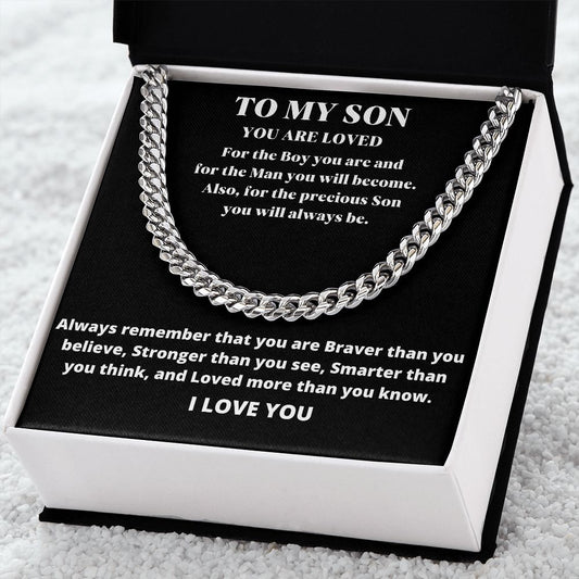 To My Son - Cuban Link Chain