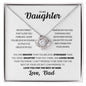 TO MY DAUGHTER - Love Knot FROM DAD