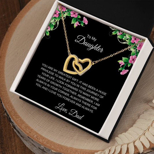 To My Daughter - Interlocking Hearts - Love Dad
