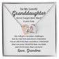 To My Lovely Granddaughter - Interlocking Hearts