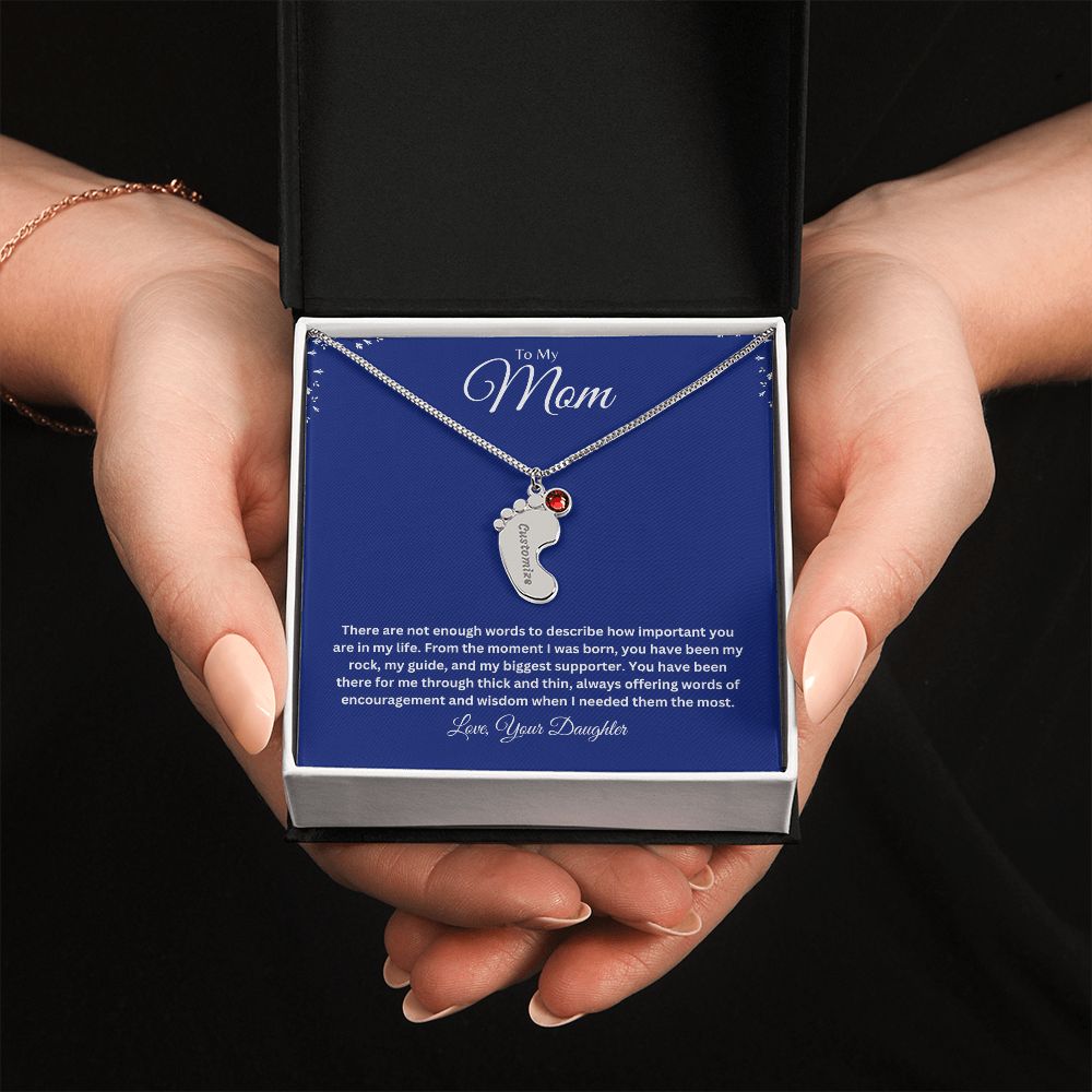 Mom Engraved Baby Feet