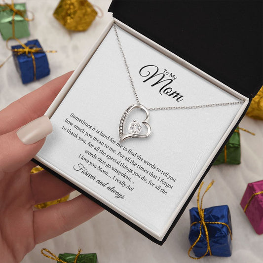 To my Mom Forever love necklace