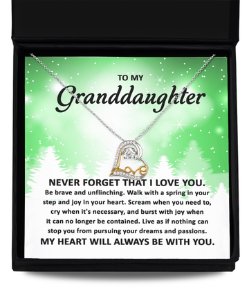 To my Granddaughter pursuing your dreams