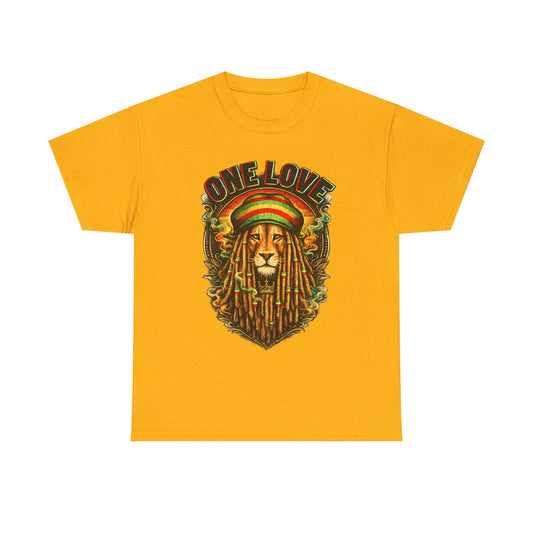 One Love Lion Rasta T-Shirt — Reggae Lion Graphic Tee