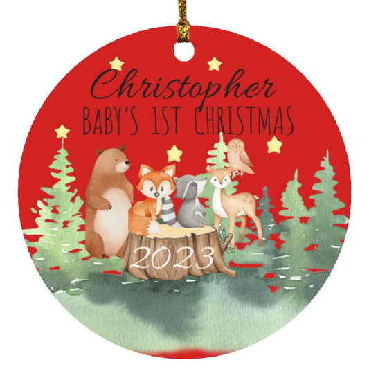 Personalized Baby's First Christmas Ornament 2023 New Baby Gift Baby Shower 1st Christmas Gift Baby Keepsake Ornament Custom Name Ornament