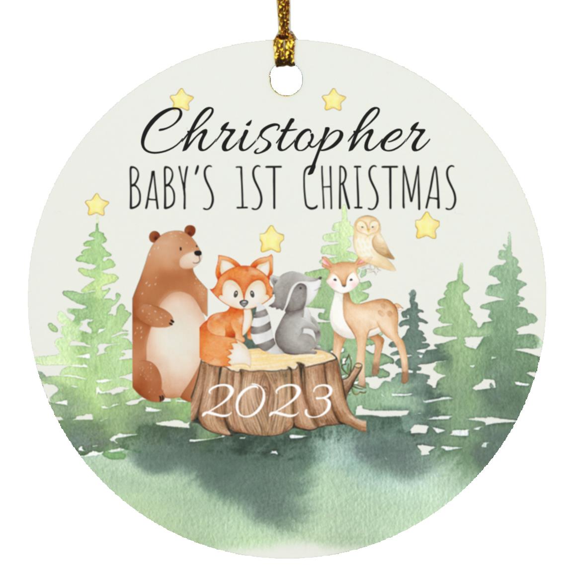 Personalized Baby's First Christmas Ornament 2023 New Baby Gift Baby Shower 1st Christmas Gift Baby Keepsake Ornament Custom Name Ornament