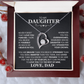 To my Daughter- Love Dad  forever love necklace