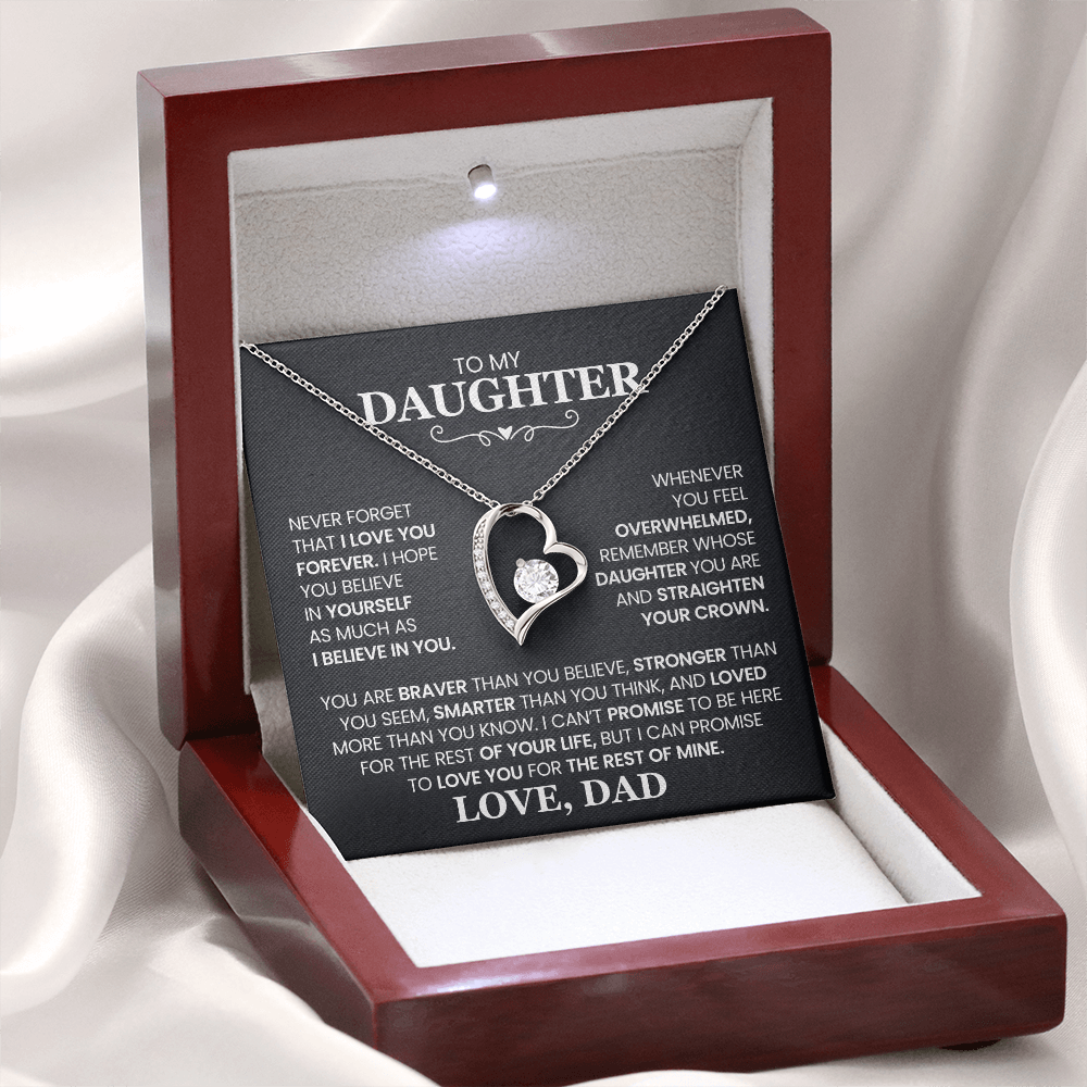 To my Daughter- Love Dad  forever love necklace