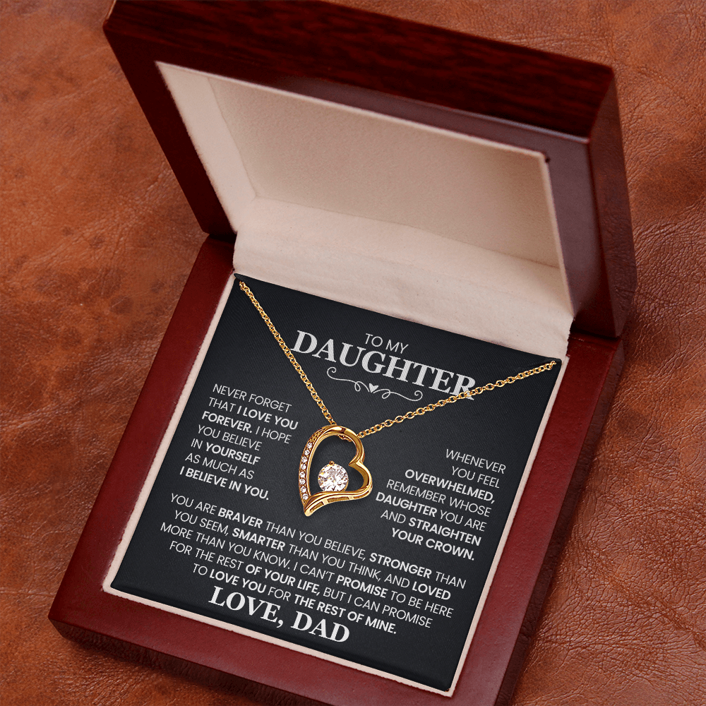 To my Daughter- Love Dad  forever love necklace