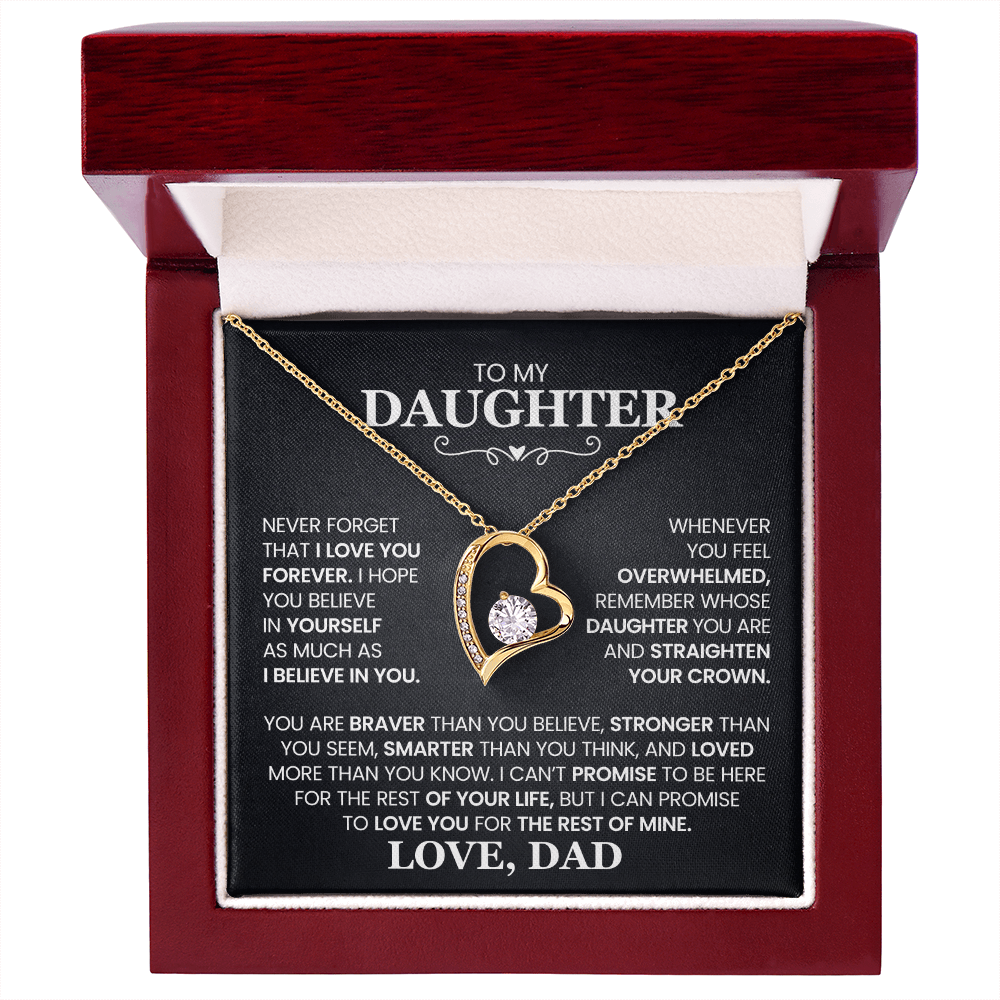 To my Daughter- Love Dad  forever love necklace