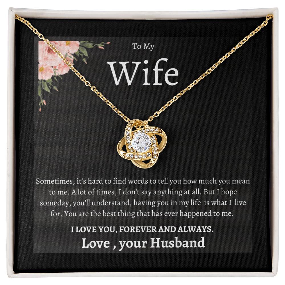 To My Wife Love Knot Necklace