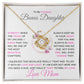 To my Bonus Daughter I Love knot necklace