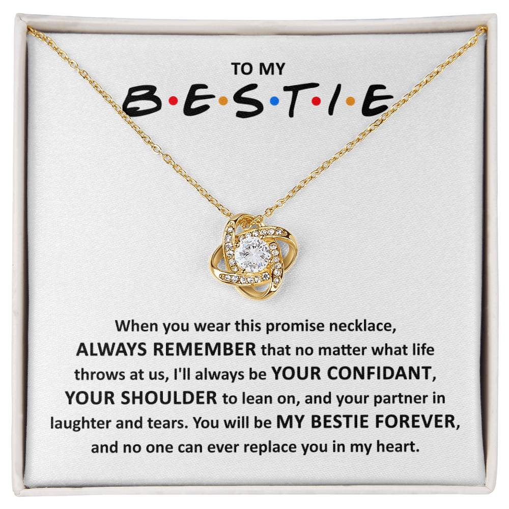 Bestie - Promise Necklace - Love Knot Necklace