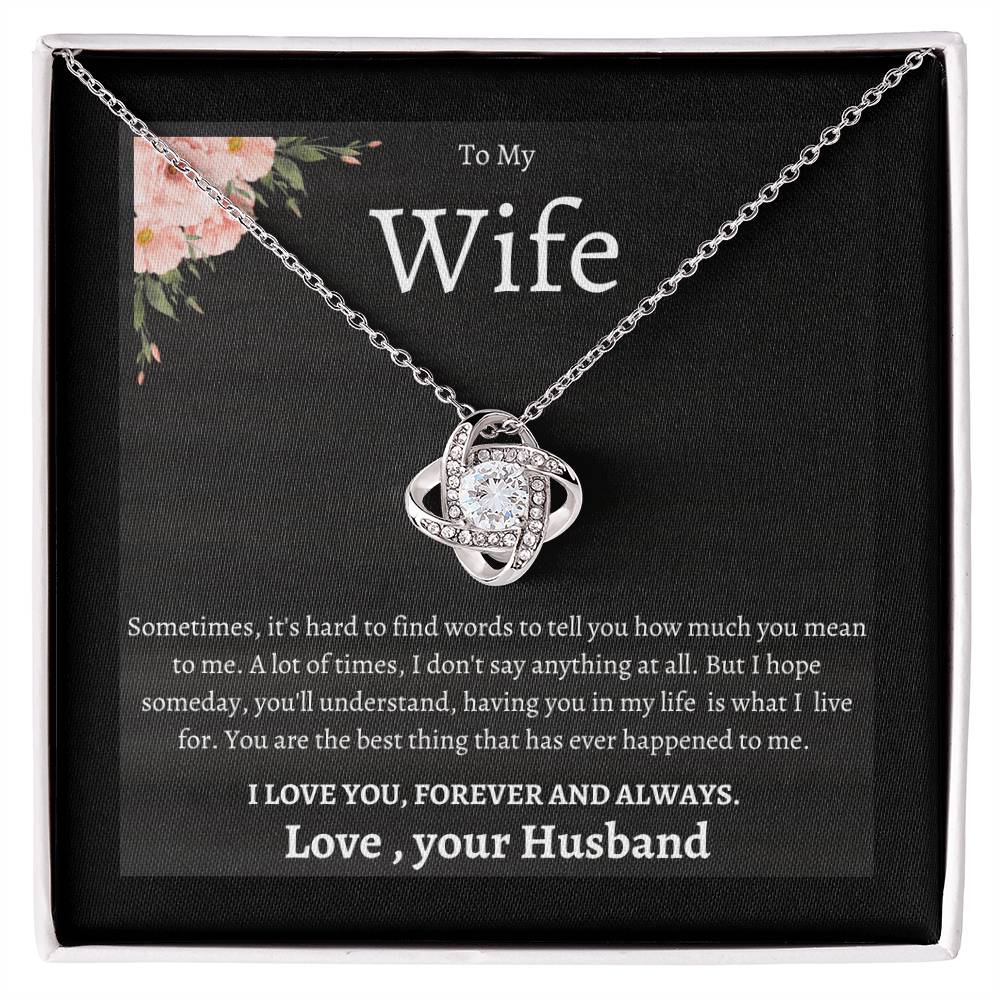 To My Wife Love Knot Necklace