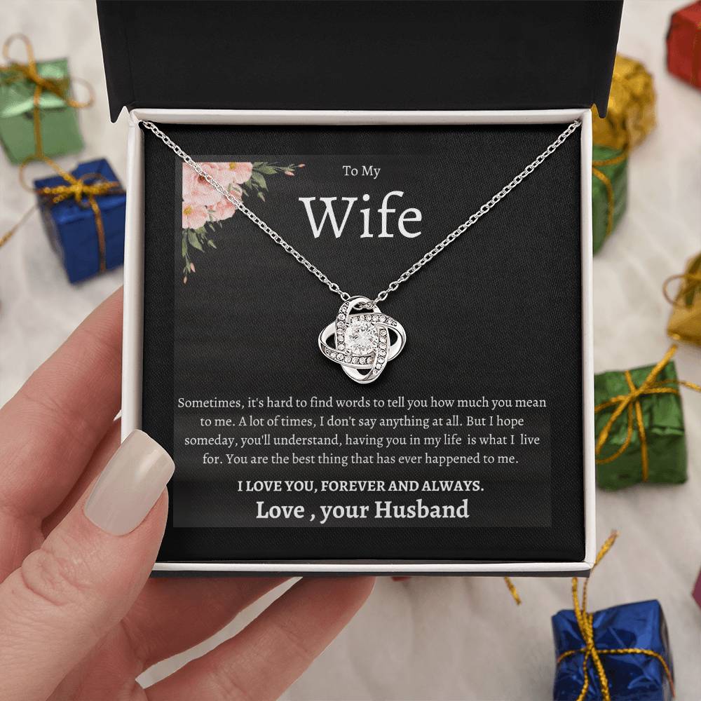 To My Wife Love Knot Necklace