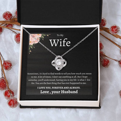 To My Wife Love Knot Necklace