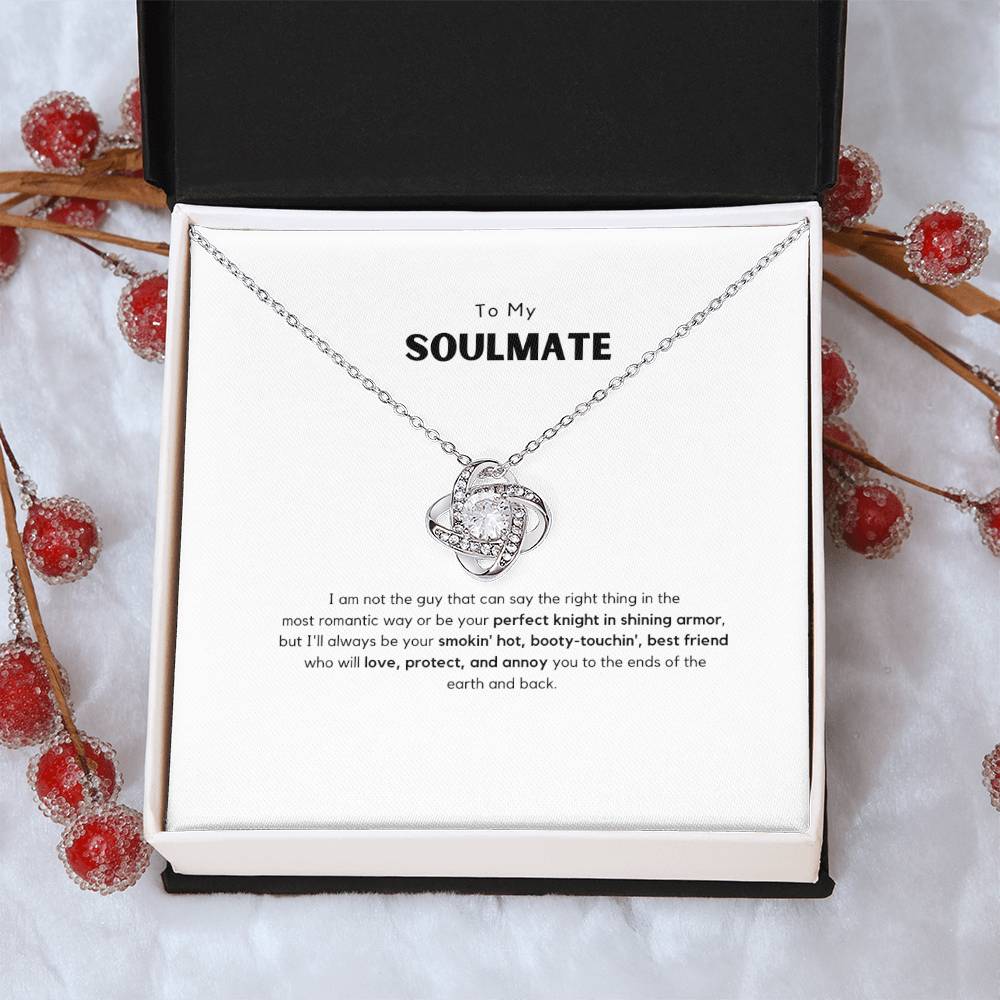 To My Soulmate /Love Knot Necklace