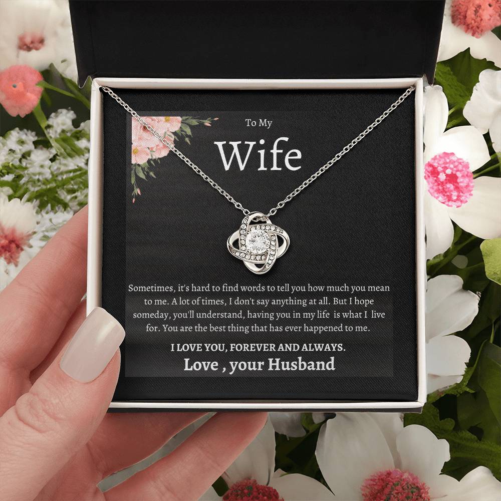 To My Wife Love Knot Necklace