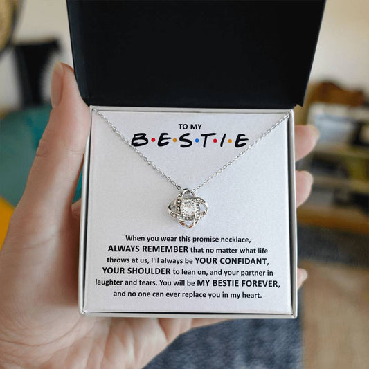 Bestie - Promise Necklace - Love Knot Necklace