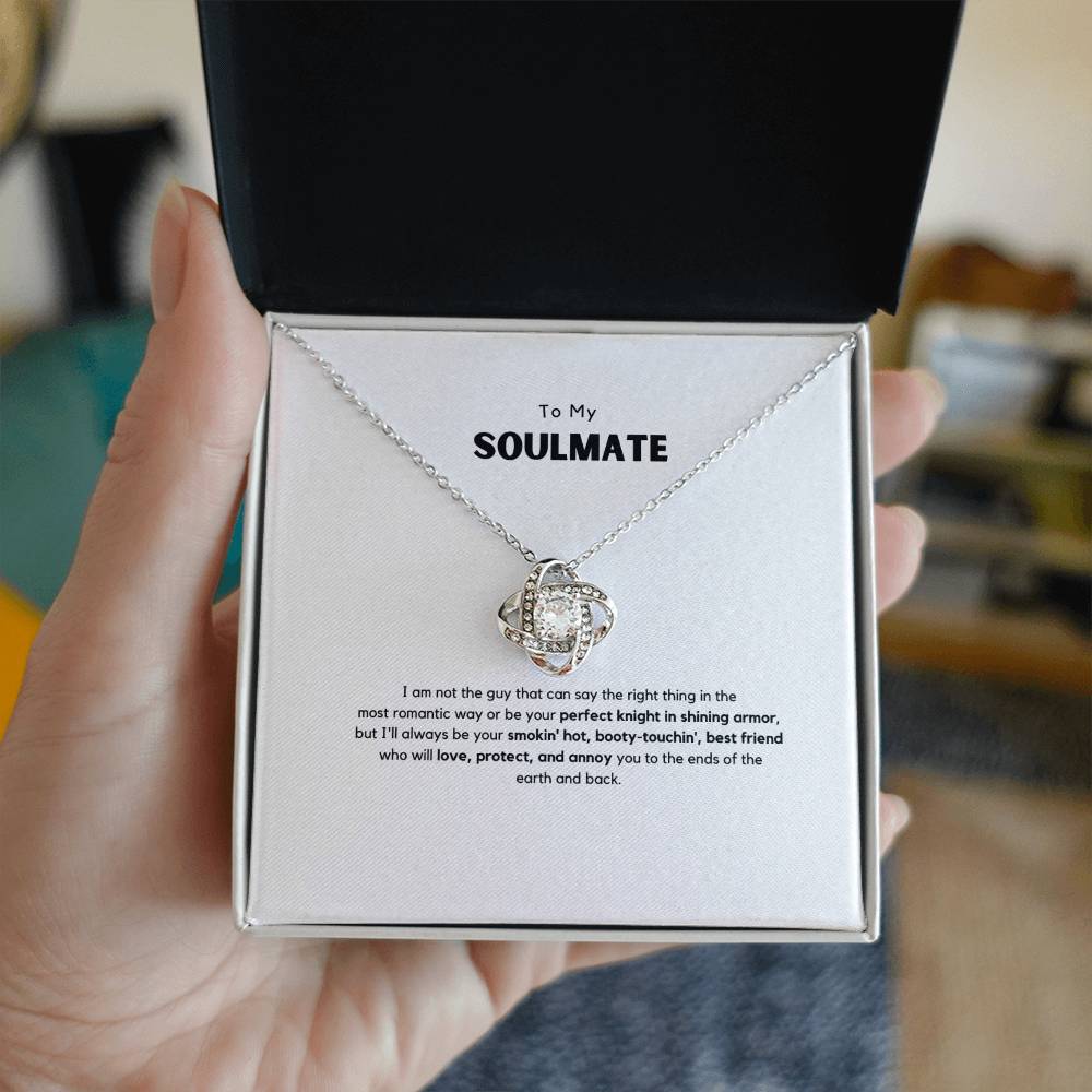 To My Soulmate /Love Knot Necklace