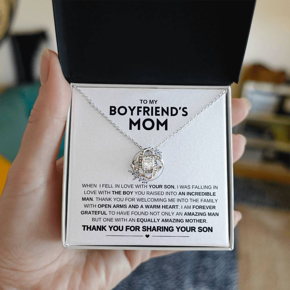 To My Boyfriend's MomI Love Knot Necklace I Mother's day Gift