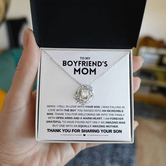 To My Boyfriend's MomI Love Knot Necklace I Mother's day Gift