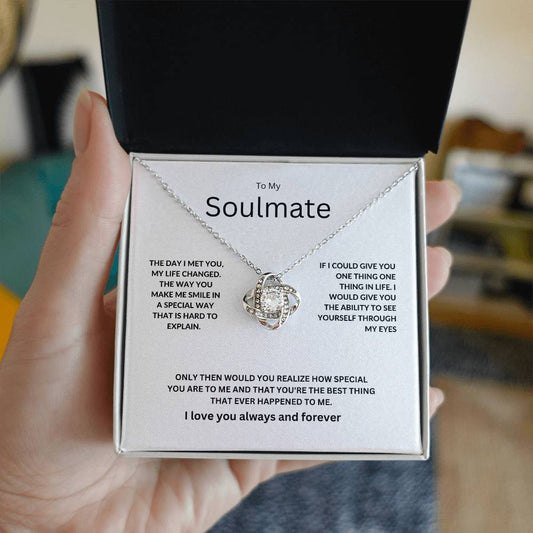 To my Soulmate /love knot necklace