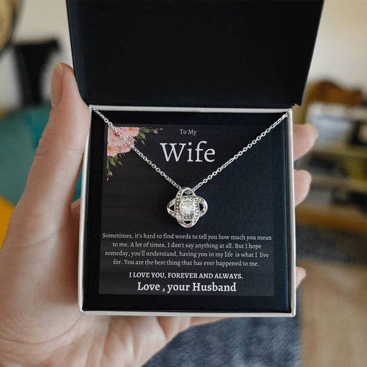 To My Wife Love Knot Necklace