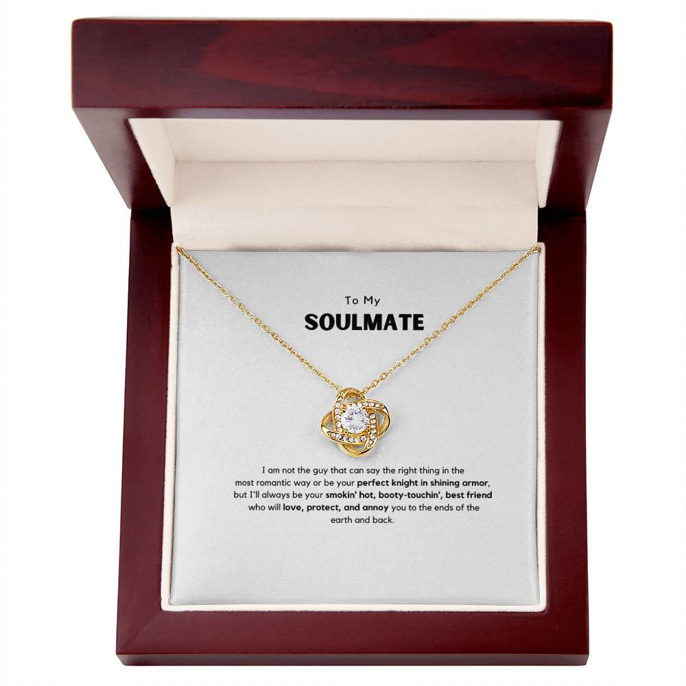 To My Soulmate /Love Knot Necklace