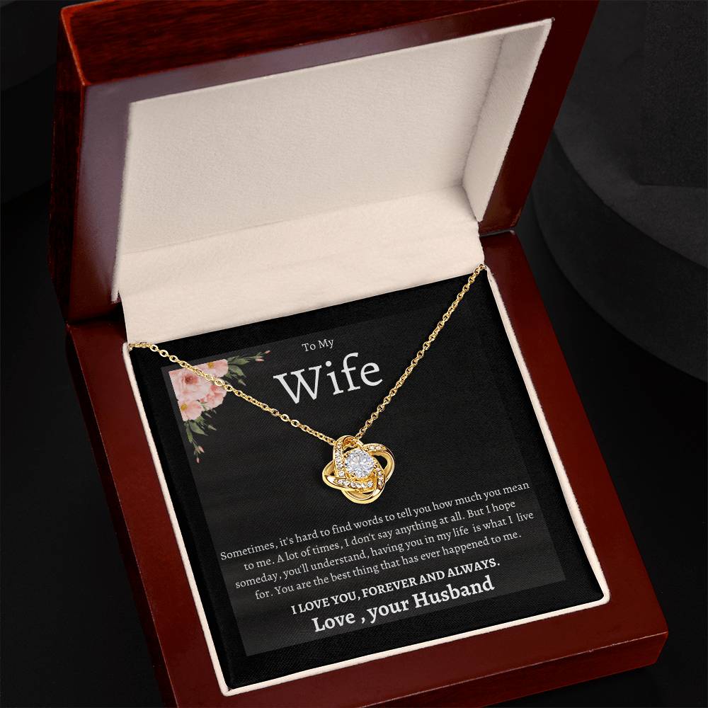 To My Wife Love Knot Necklace