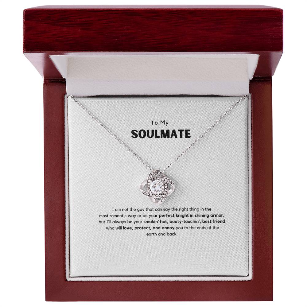 To My Soulmate /Love Knot Necklace