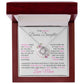 To my Bonus Daughter I Love knot necklace