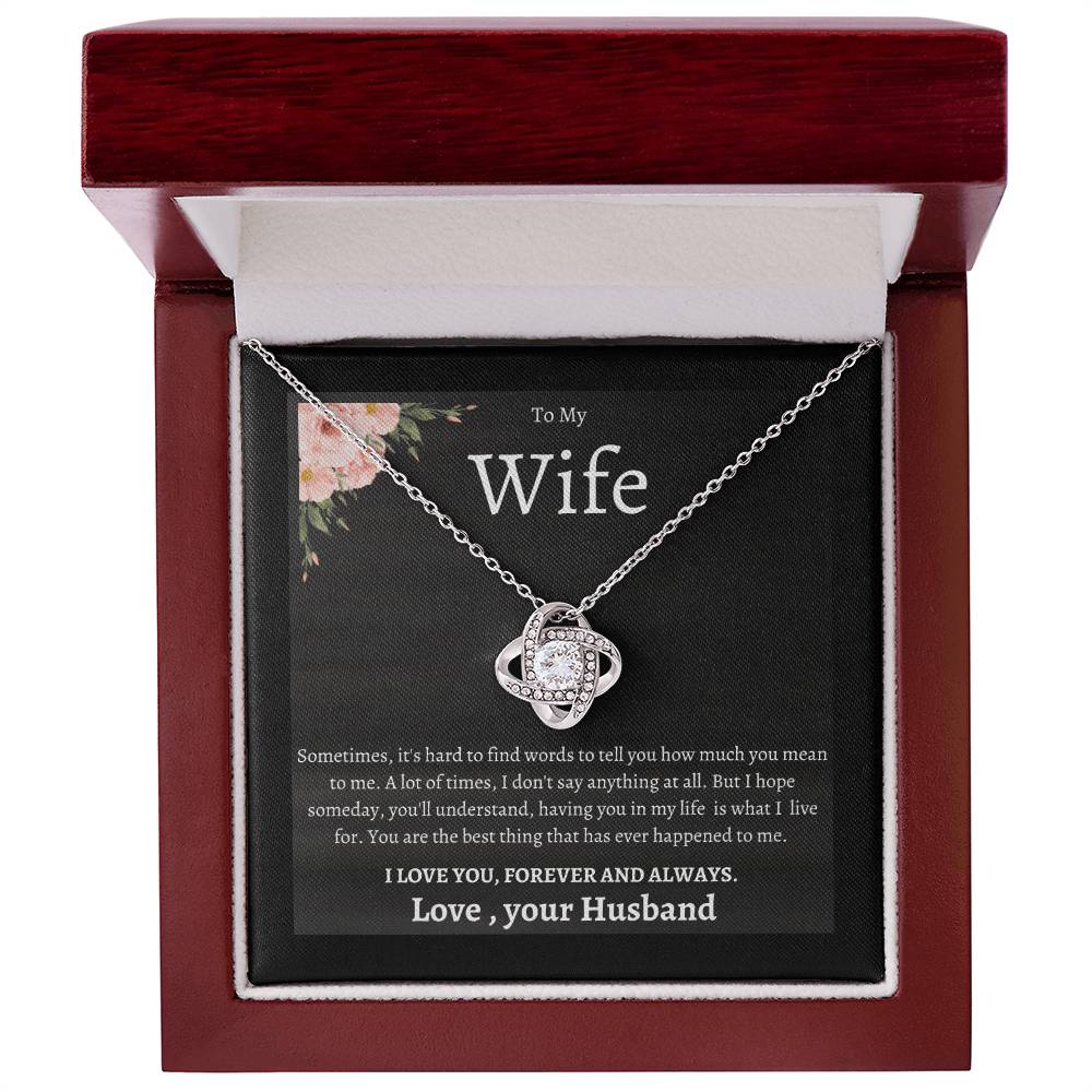 To My Wife Love Knot Necklace